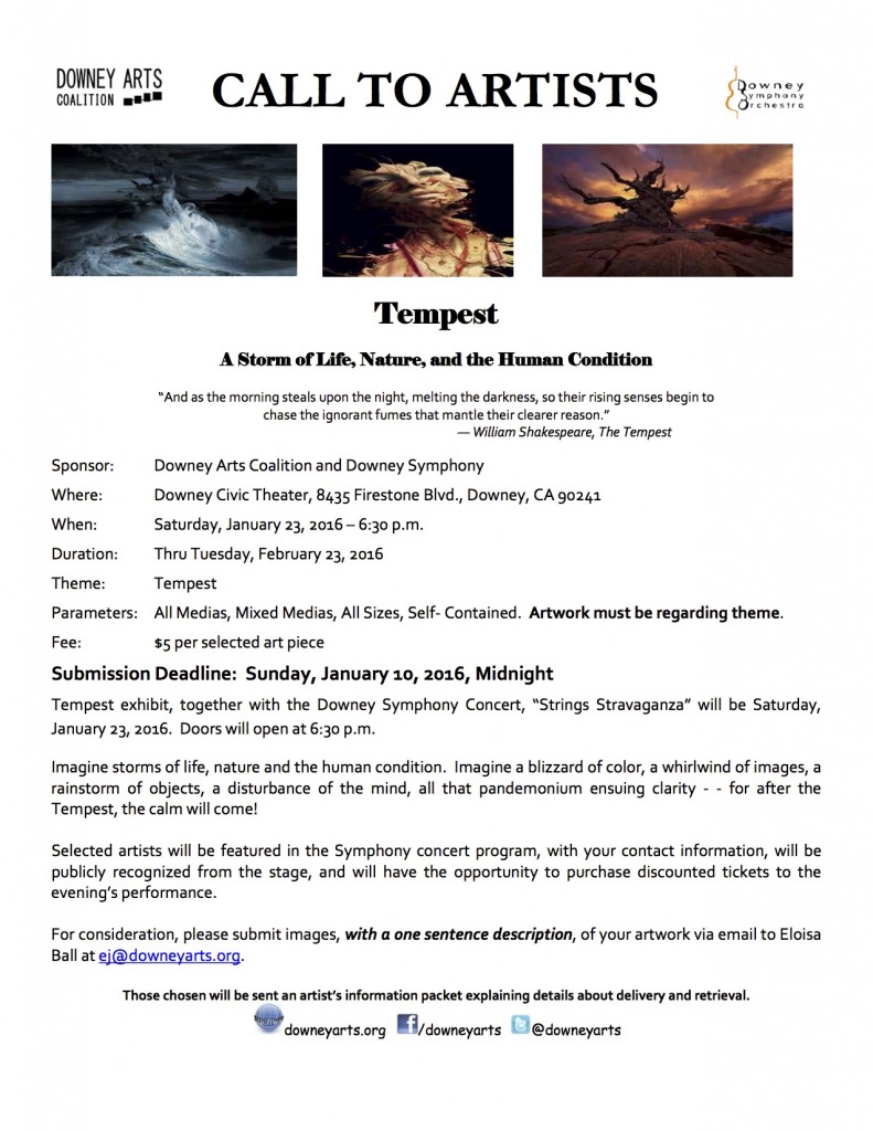 Call to Artist - Tempest